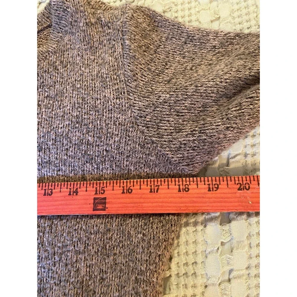 Cherish Knit Sweater Dress Size Small Striped Mauve-Beige‎ Light Fuzzy Stylish !